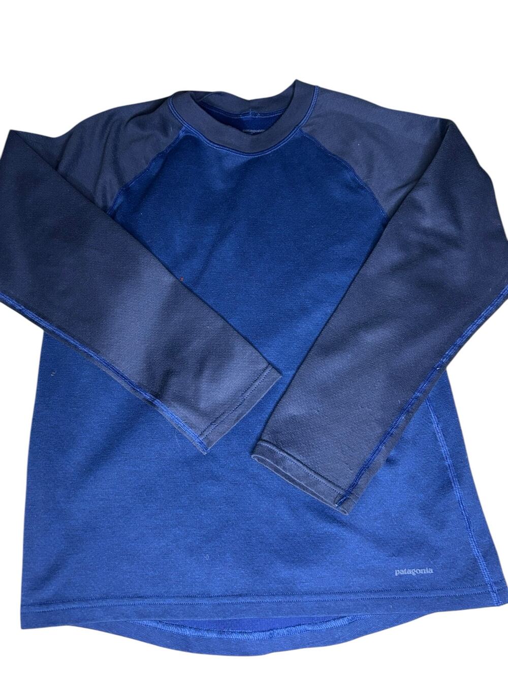 Patagonia blue shirt size 14